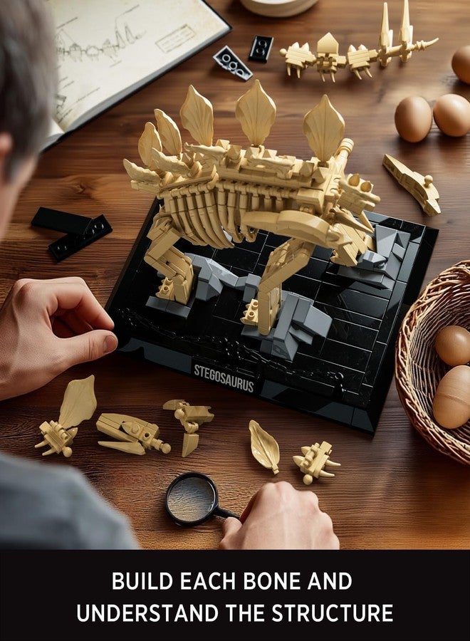 Nifeliz Stegosaurus Fossils Model Set, Dinosaur Skeleton Building Set with Display Base for Adults, Ideal Gift for Enthusiasts and Collectors (665 PCS, NF10353) - Image 5